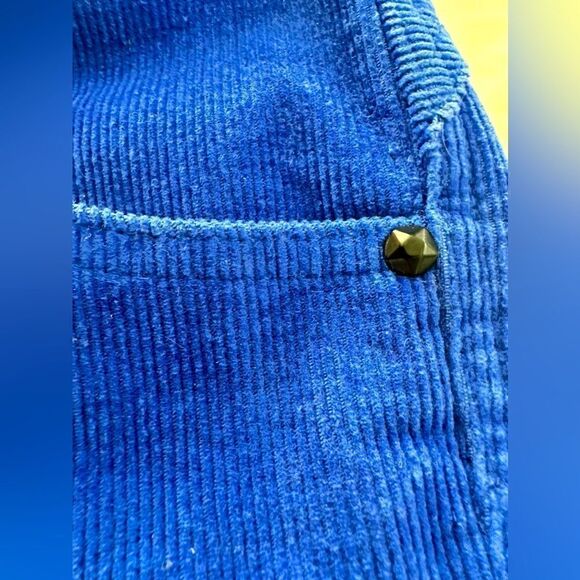 Oakley Corduroy Blue Distressed Fringe Shorts Size 5 / 6 - Picture 10 of 12